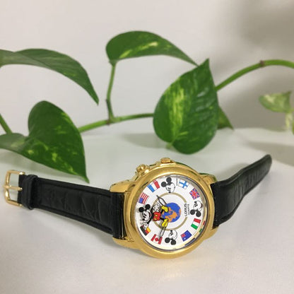 LORUS Analog Quartz Women ロラス 希少 レトロ ミッキー Watch