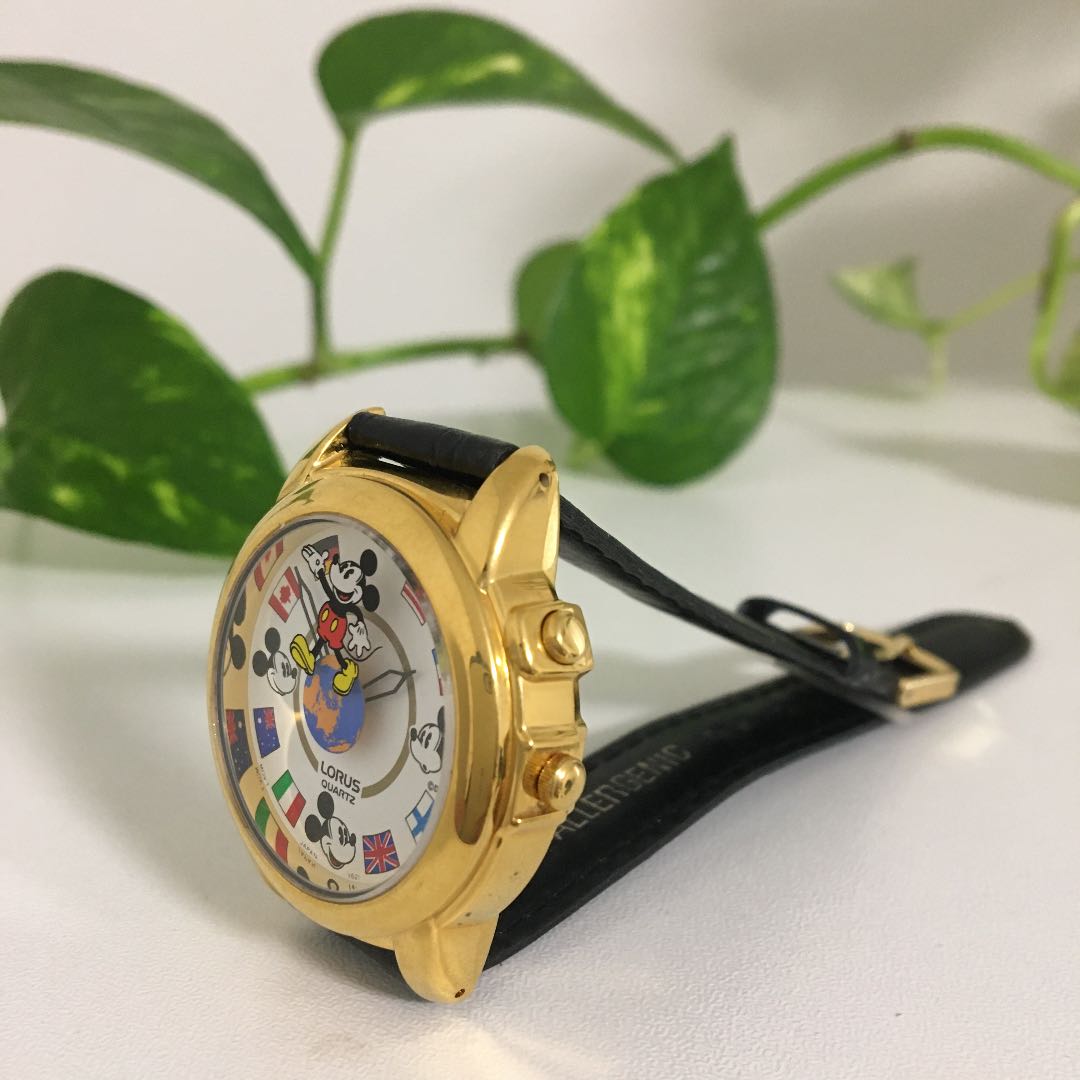 LORUS Analog Quartz Women ロラス 希少 レトロ ミッキー Watch