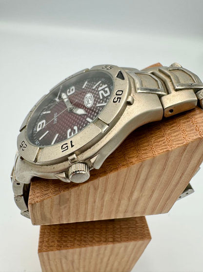Ford Analog Quartz Men Watch Fd204 Cracked Glass