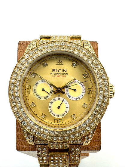 Elgin Analog Quartz Women Chronograph Watch Excellent Condition