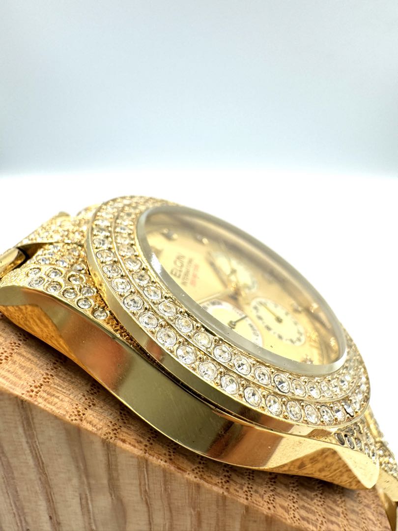 Elgin Analog Quartz Women Chronograph Watch Excellent Condition