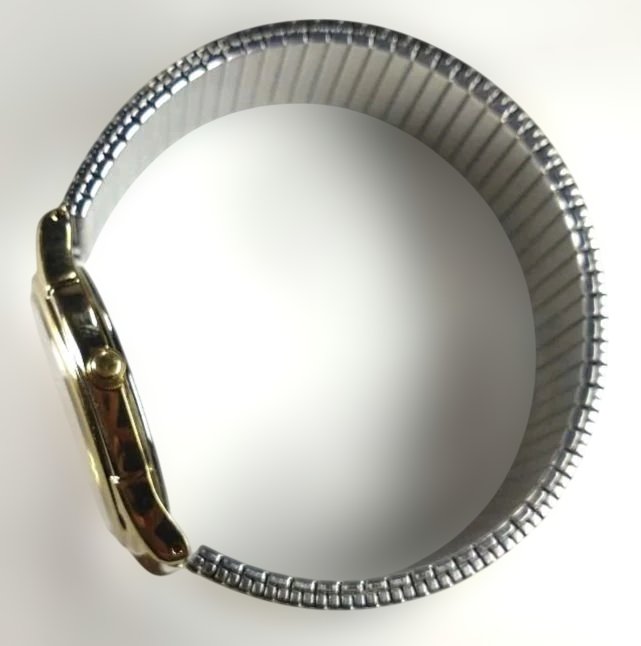 Seiko 7N01-7140 Analog Quartz Men Gold Bracelet Band Expansion Type For Parts / Junk