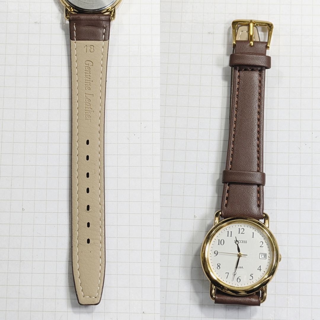 Seiko Alba Success SUCCESS Analog Quartz Men Battery & Band Replaced Working Item