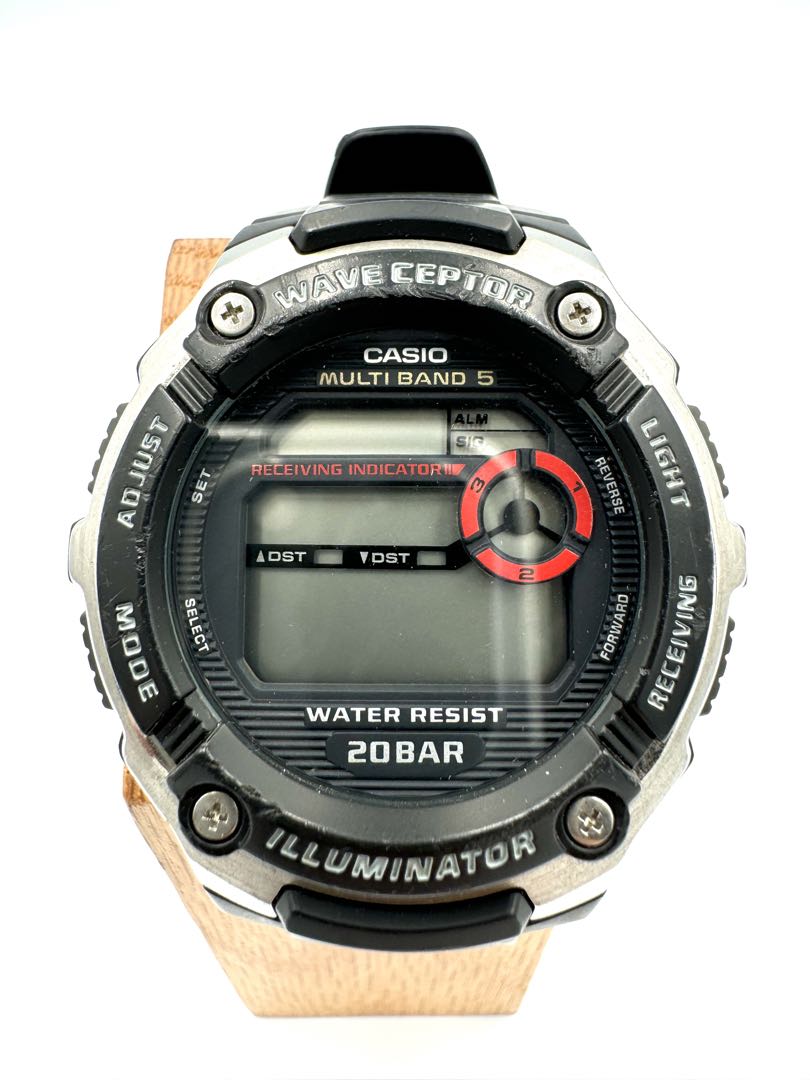 Casio Wave Ceptor 3143 Digital Quartz Unisex Adults Wristwatch, Model , 20 Bar, 47Mm