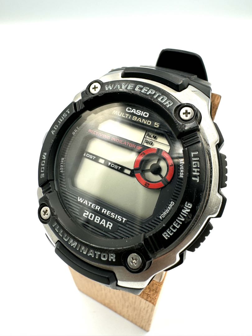Casio Wave Ceptor 3143 Digital Quartz Unisex Adults Wristwatch, Model , 20 Bar, 47Mm