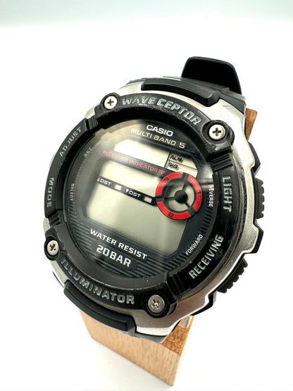 Casio Wave Ceptor 3143 Digital Quartz Unisex Adults Wristwatch, Model , 20 Bar, 47Mm