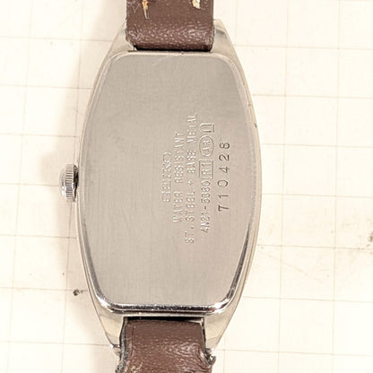 Seiko Lucent 4N21-5360 Analog Quartz Women Battery & Band Replaced Working Items-06
