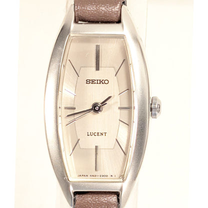 Seiko Lucent 4N21-5360 Analog Quartz Women Battery & Band Replaced Working Items-06