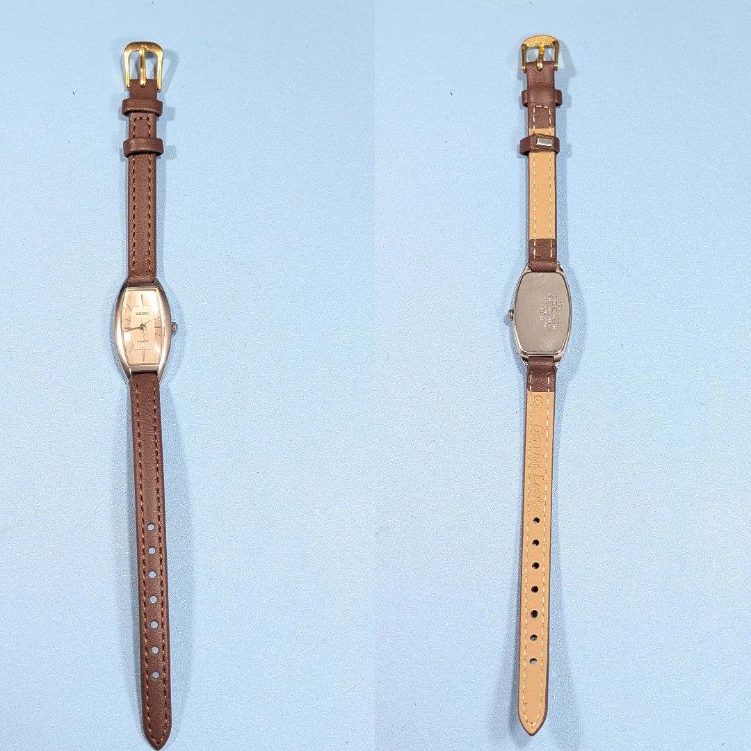 Seiko Lucent 4N21-5360 Analog Quartz Women Battery & Band Replaced Working Items-06