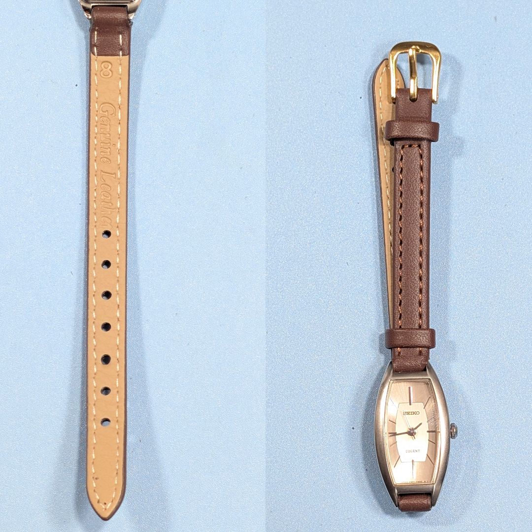Seiko Lucent 4N21-5360 Analog Quartz Women Battery & Band Replaced Working Items-06