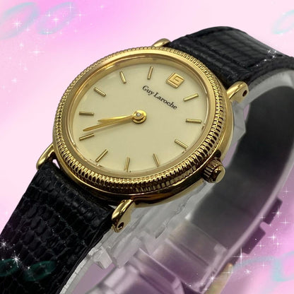 Guy Laroche 13.5-17CM Analog Quartz Women Women'S Watch Water Resistant Off-White Dial Excellent Condition