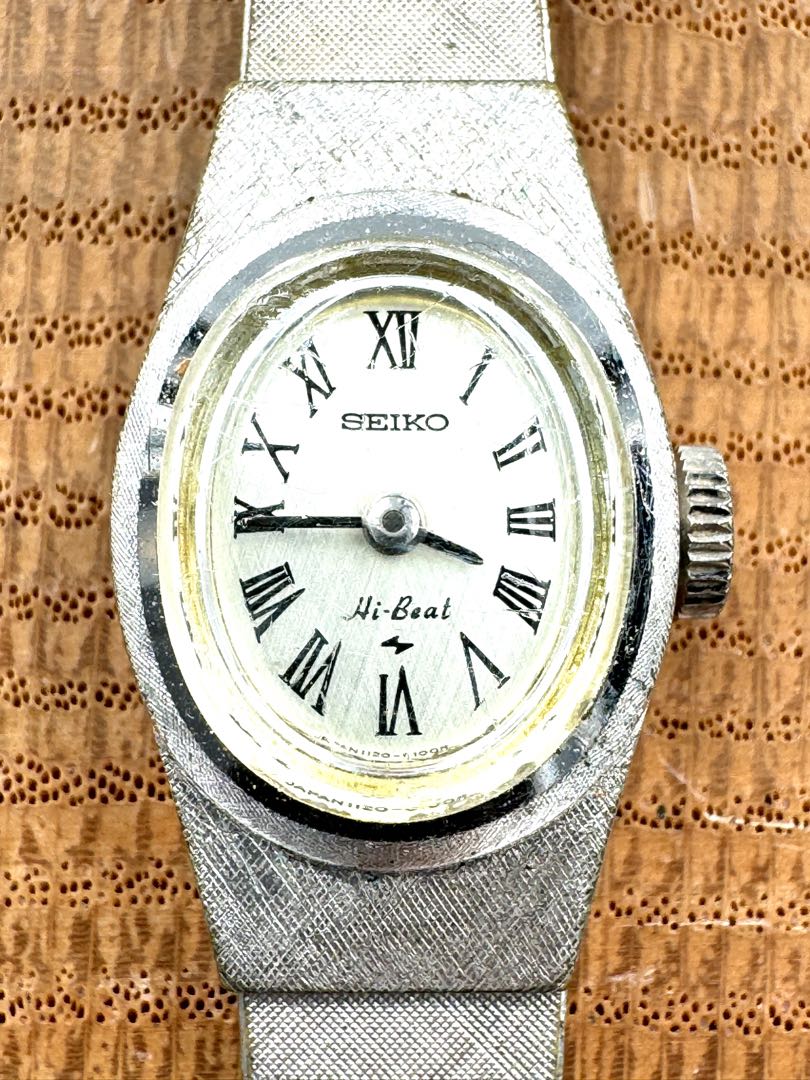 Seiko Dress 1120-7000 Analog Mechanical (Manual) Women Hi-Beat Vintage Wgp Manual Junk Ladies Watch Japan