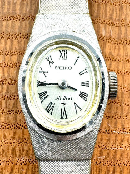 Seiko Dress 1120-7000 Analog Mechanical (Manual) Women Hi-Beat Vintage Wgp Manual Junk Ladies Watch Japan