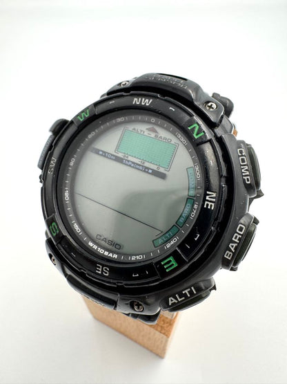 Casio Protrek Digital Quartz Men Wristwatch 52Mm Black - For Parts Or Repair