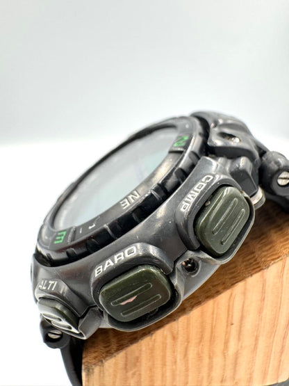 Casio Protrek Digital Quartz Men Wristwatch 52Mm Black - For Parts Or Repair