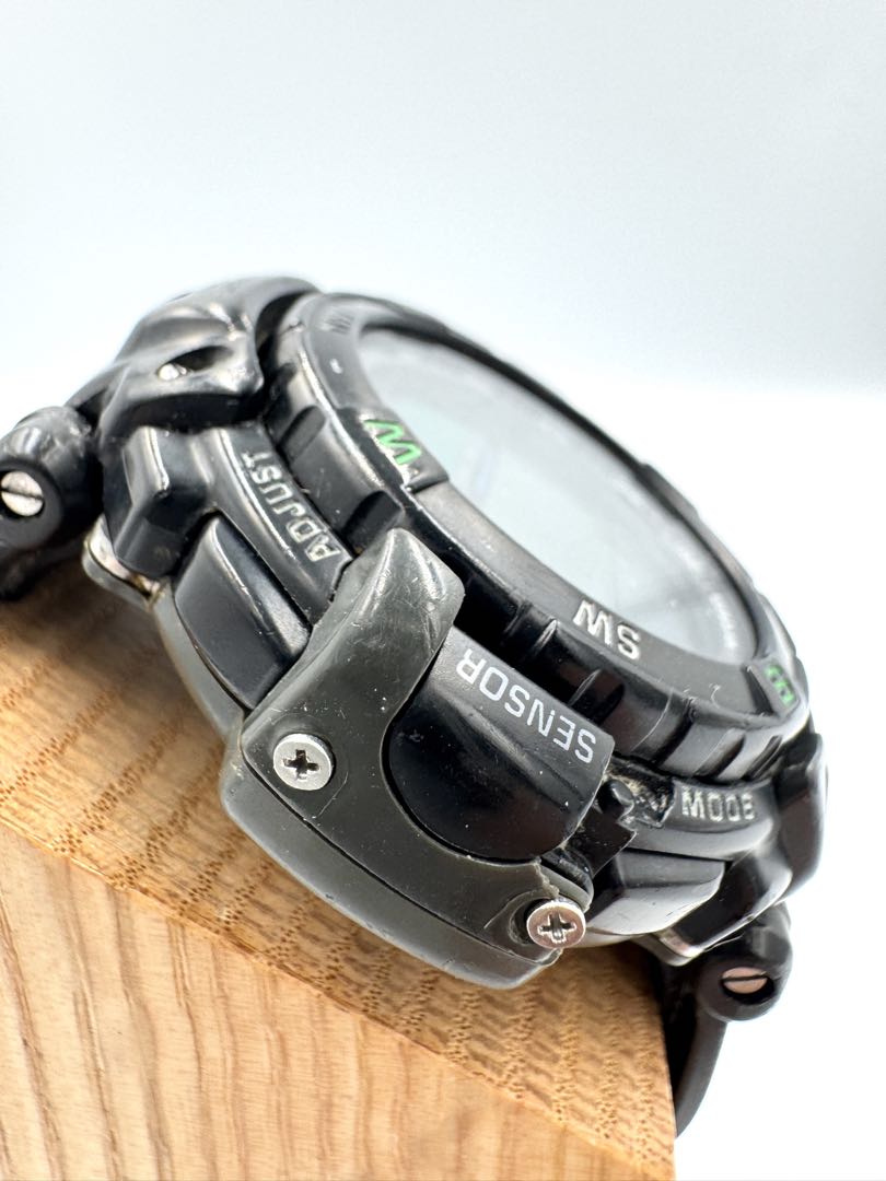 Casio Protrek Digital Quartz Men Wristwatch 52Mm Black - For Parts Or Repair