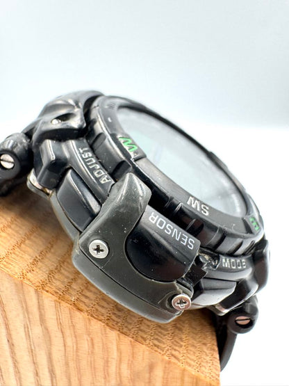 Casio Protrek Digital Quartz Men Wristwatch 52Mm Black - For Parts Or Repair