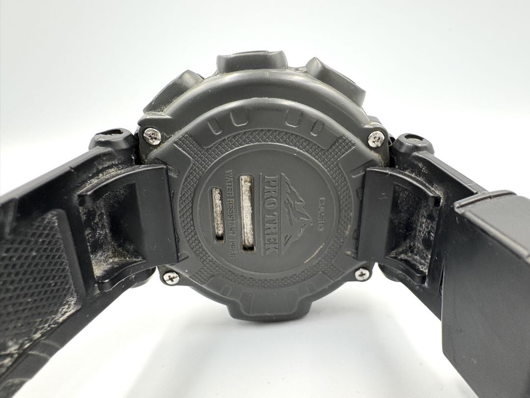 Casio Protrek Digital Quartz Men Wristwatch 52Mm Black - For Parts Or Repair