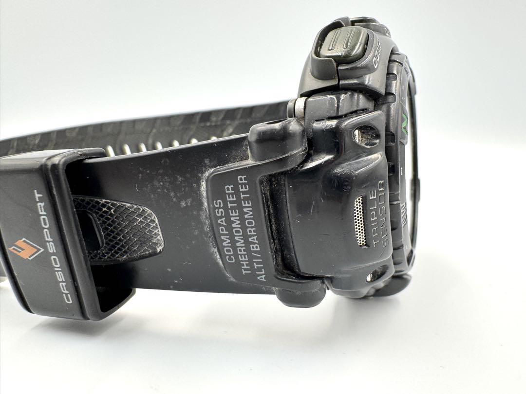 Casio Protrek Digital Quartz Men Wristwatch 52Mm Black - For Parts Or Repair