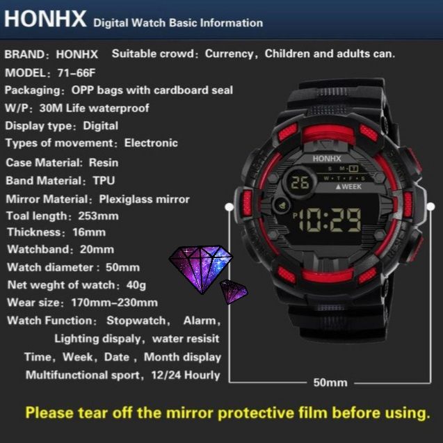 Honhx Digital Quartz Women