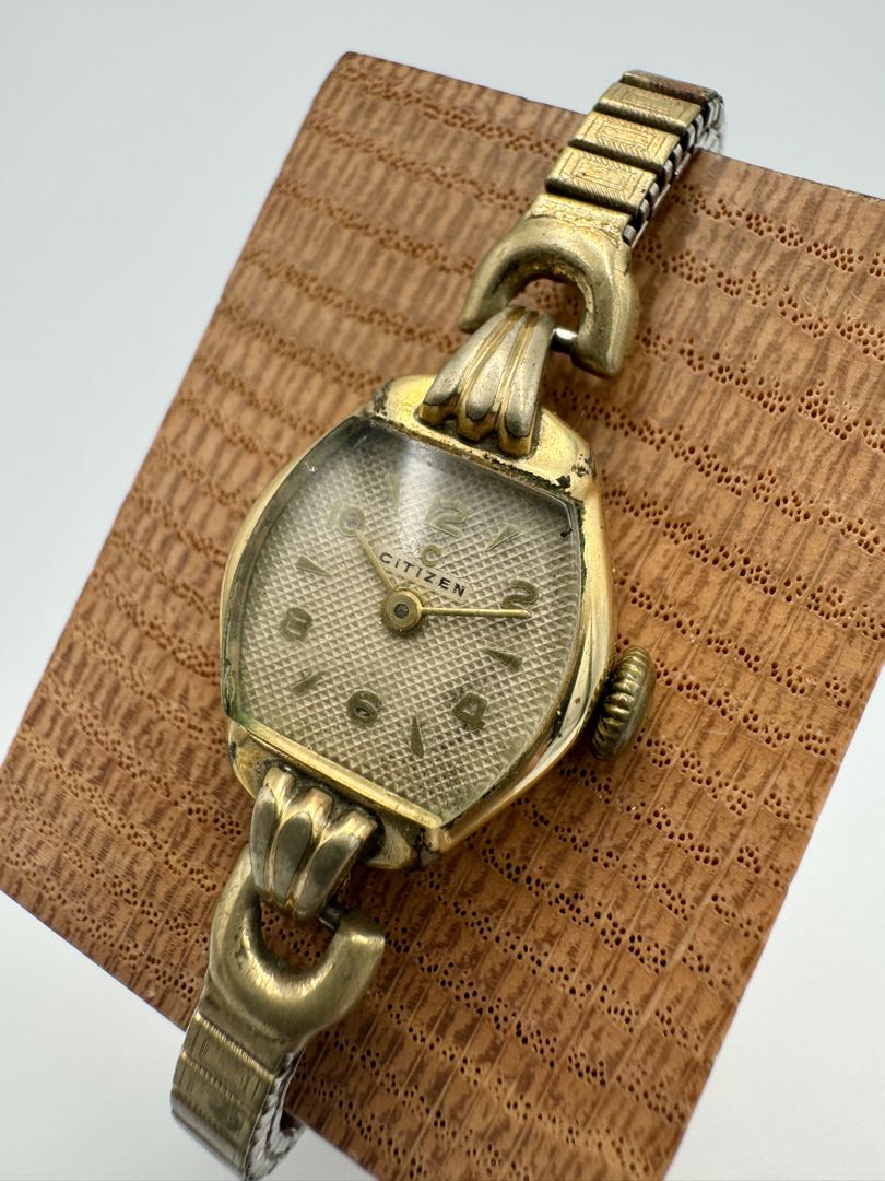 Citizen 14K Gold Filled 6032 Analog Mechanical (Manual) Women Vintage Hand-Winding Watch 18Mm