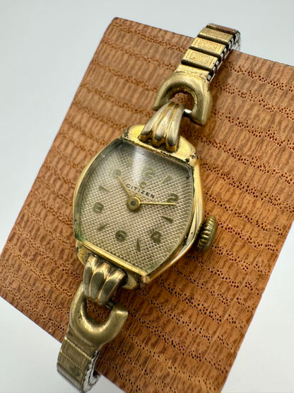 Citizen 14K Gold Filled 6032 Analog Mechanical (Manual) Women Vintage Hand-Winding Watch 18Mm
