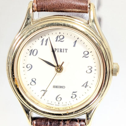 Seiko Spirit Analog Quartz Women Battery & Band Replaced Working Item