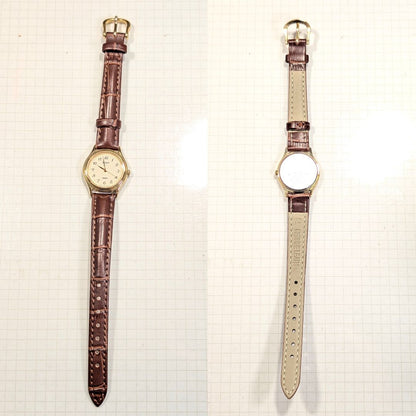 Seiko Spirit Analog Quartz Women Battery & Band Replaced Working Item