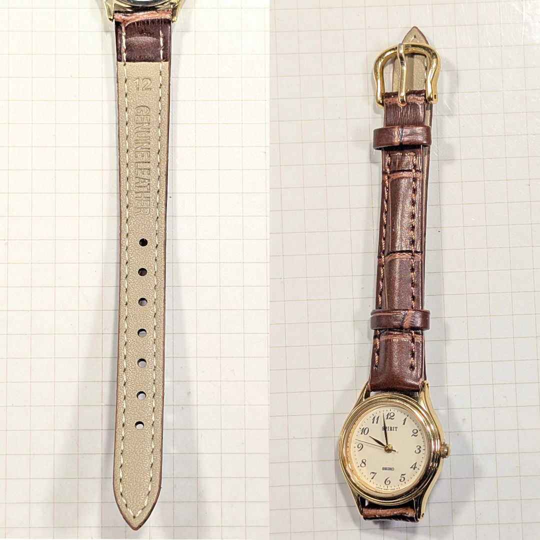 Seiko Spirit Analog Quartz Women Battery & Band Replaced Working Item