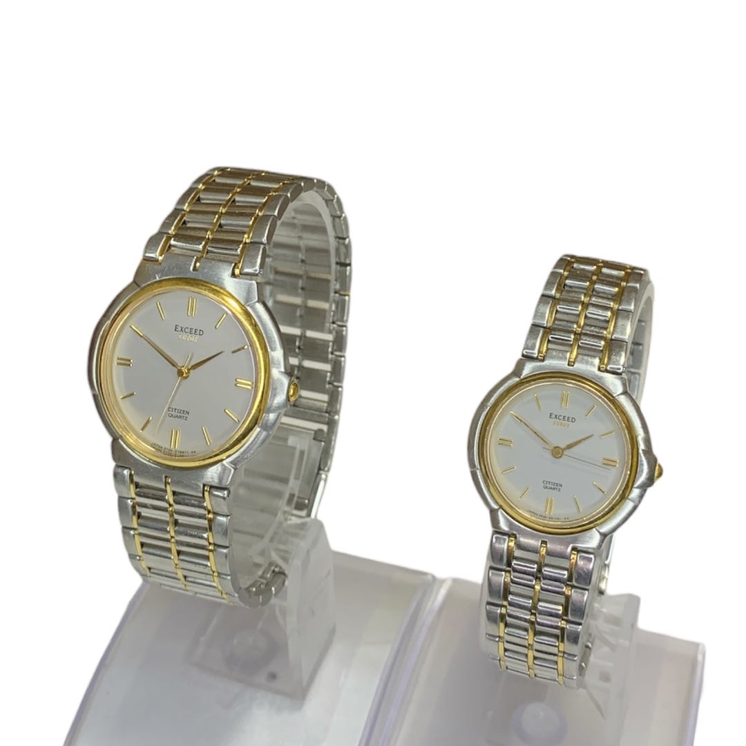Citizen EXCEED Analog Quartz Men ペアウォッチ 2本セット 動作確認済み