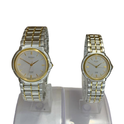Citizen EXCEED Analog Quartz Men ペアウォッチ 2本セット 動作確認済み