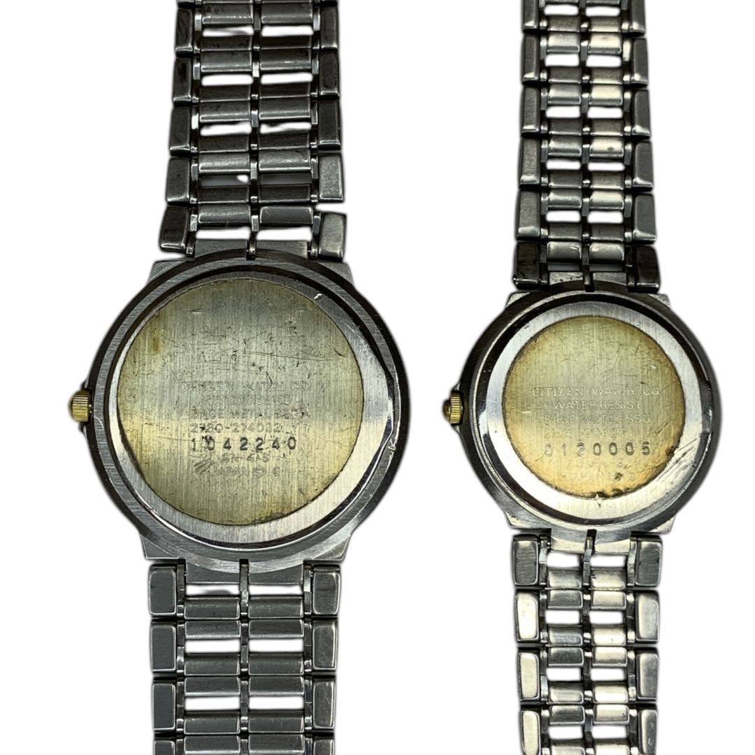 Citizen EXCEED Analog Quartz Men ペアウォッチ 2本セット 動作確認済み