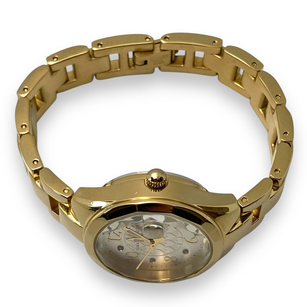 Samantha Silva Digital-Analog Quartz Women Watch Women'S Gold Tone Excellent Condition