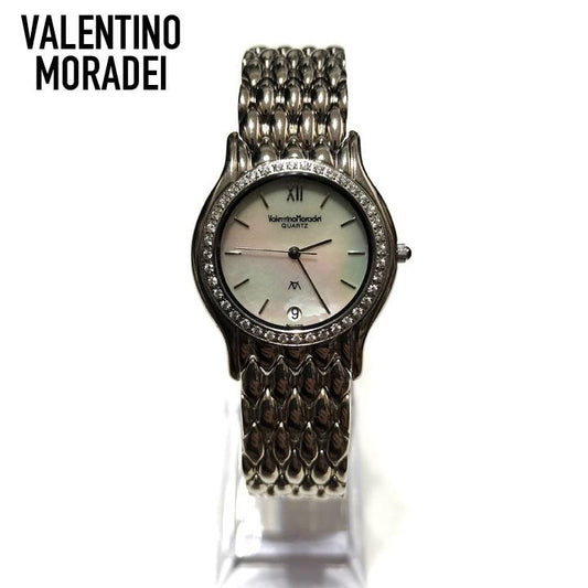 Valentino Moradei Analog Quartz Women Women Mop Dial Watch Excellent Condition