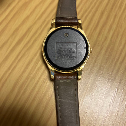 Seiko ALBA V501-6B80 Analog Quartz Women Wristwatch Brown Leather Strap