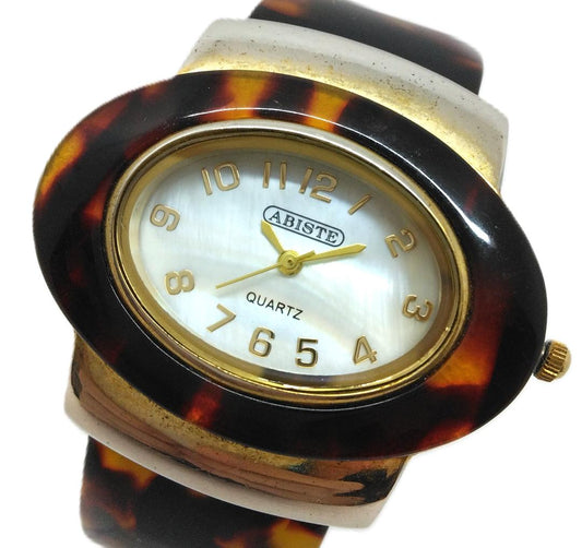 Abiste Analog Quartz Women アビステ Watch バングル べっこう調 中古品