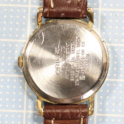Orient Jupyter Small Second LM J730 5080-A12 Analog Quartz Women Ladies Wristwatch - Battery Replaced