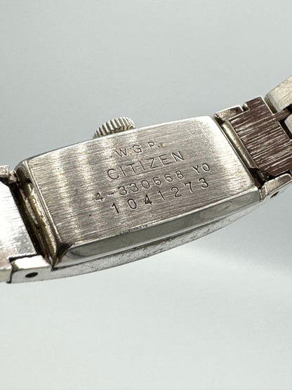 Citizen 21 Jewels 4-330668 Analog Mechanical (Manual) Women Silver Dial Women'S Antique Wristwatch
