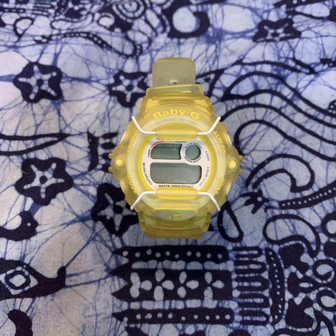 G-shock Baby-g Digital Quartz Women ジーショック イエロー Watch