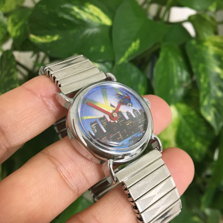 Superman Analog Mechanical (Manual) Women 希少 レトロ スーパーマン Watch （Manual Winding）