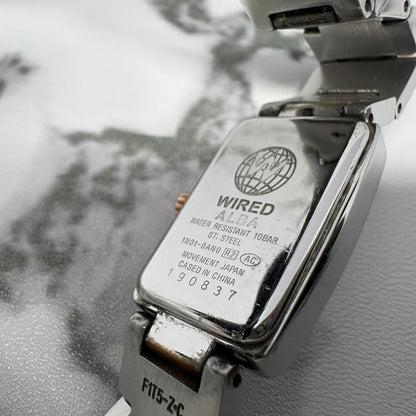 WIRED Analog Quartz Women Watch Square Silver Dial