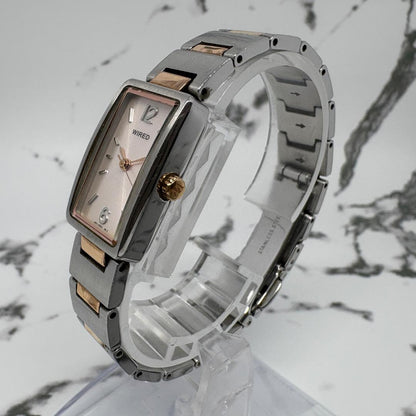 WIRED Analog Quartz Women Watch Square Silver Dial