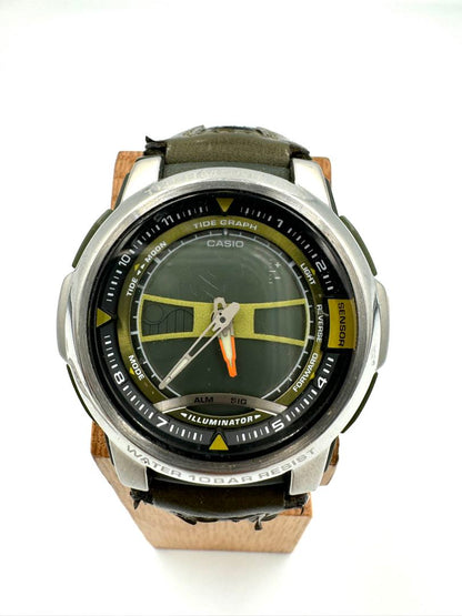 Casio Thermometer AnaDigi Analog & Digital Quartz Unisex Adults Watch 42Mm Vintage No Battery
