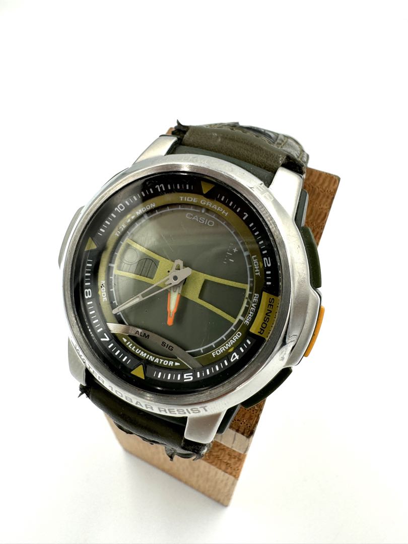 Casio Thermometer AnaDigi Analog & Digital Quartz Unisex Adults Watch 42Mm Vintage No Battery