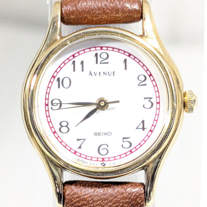 Seiko Avenue Analog Quartz Women Battery & Band Replaced Working Item