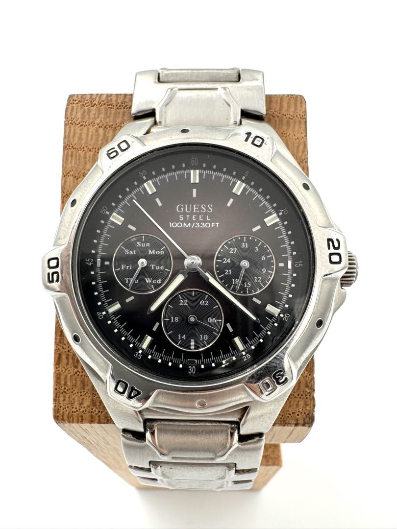 Guess Analog Quartz Men Steel Chronograph Watch
