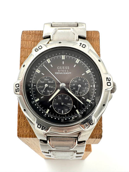 Guess Analog Quartz Men Steel Chronograph Watch