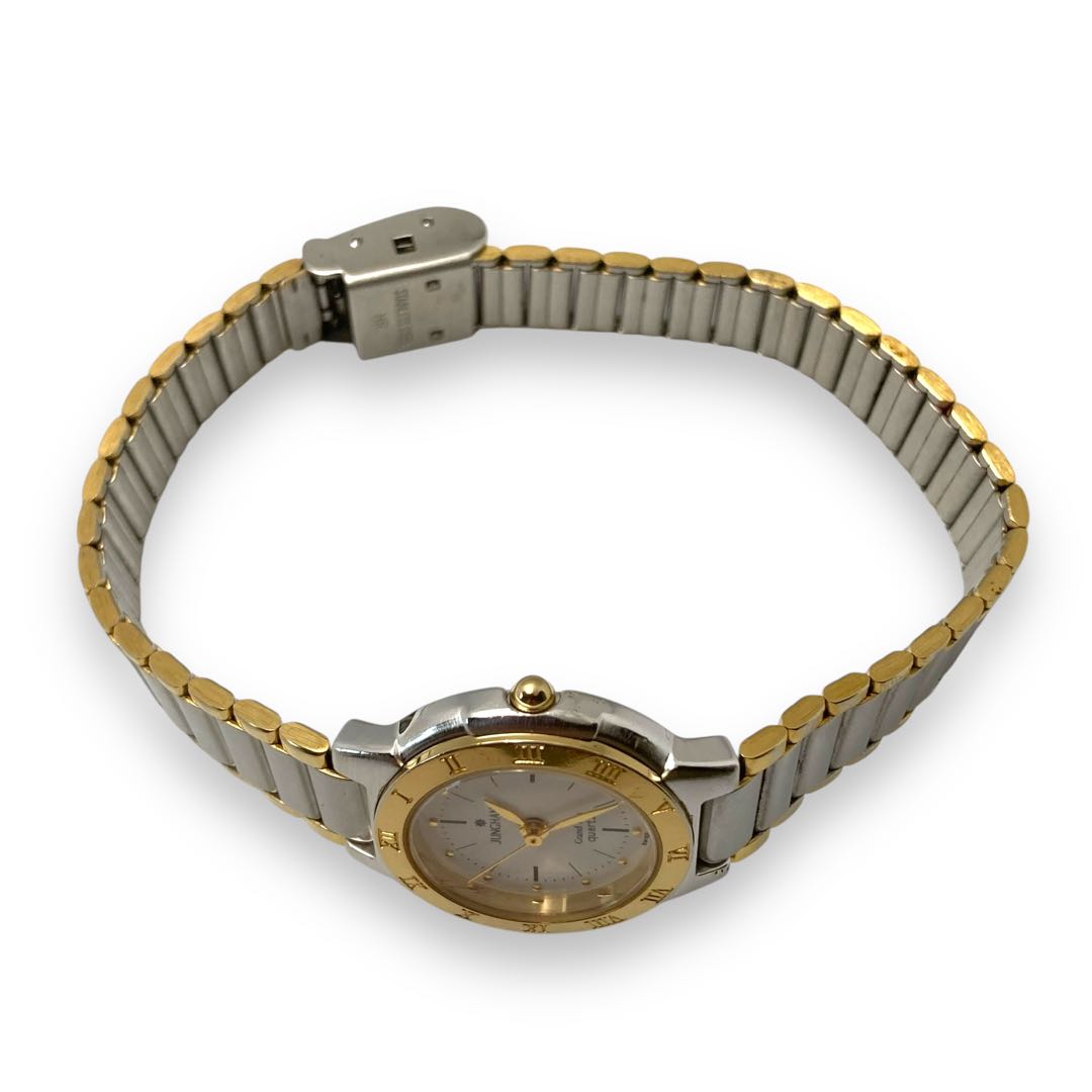 Junghans Analog Quartz Women Watch Gold Two-Tone Grand Prix Excellent Condition
