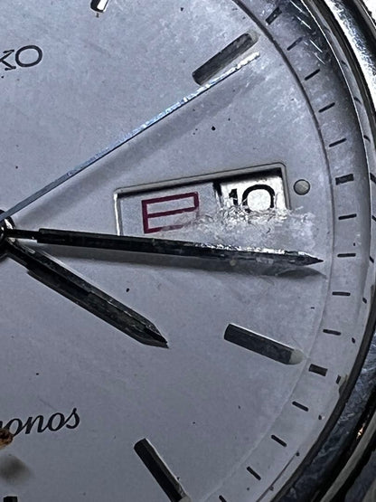 Seiko Chronos Analog Quartz Men Vintage Chronos Day-Date Rare For Parts / Junk