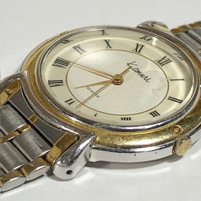 Kamuri KM-0014 Analog Quartz Unisex 冠 希少 カムリ オフホワイト文字盤 メタルベルト 稼働